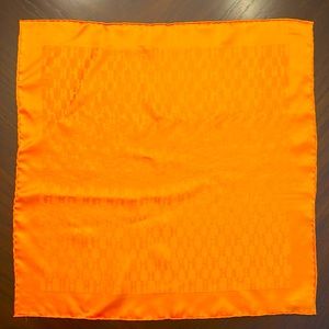 Hermes Men’s Bright Orange Pocket Square